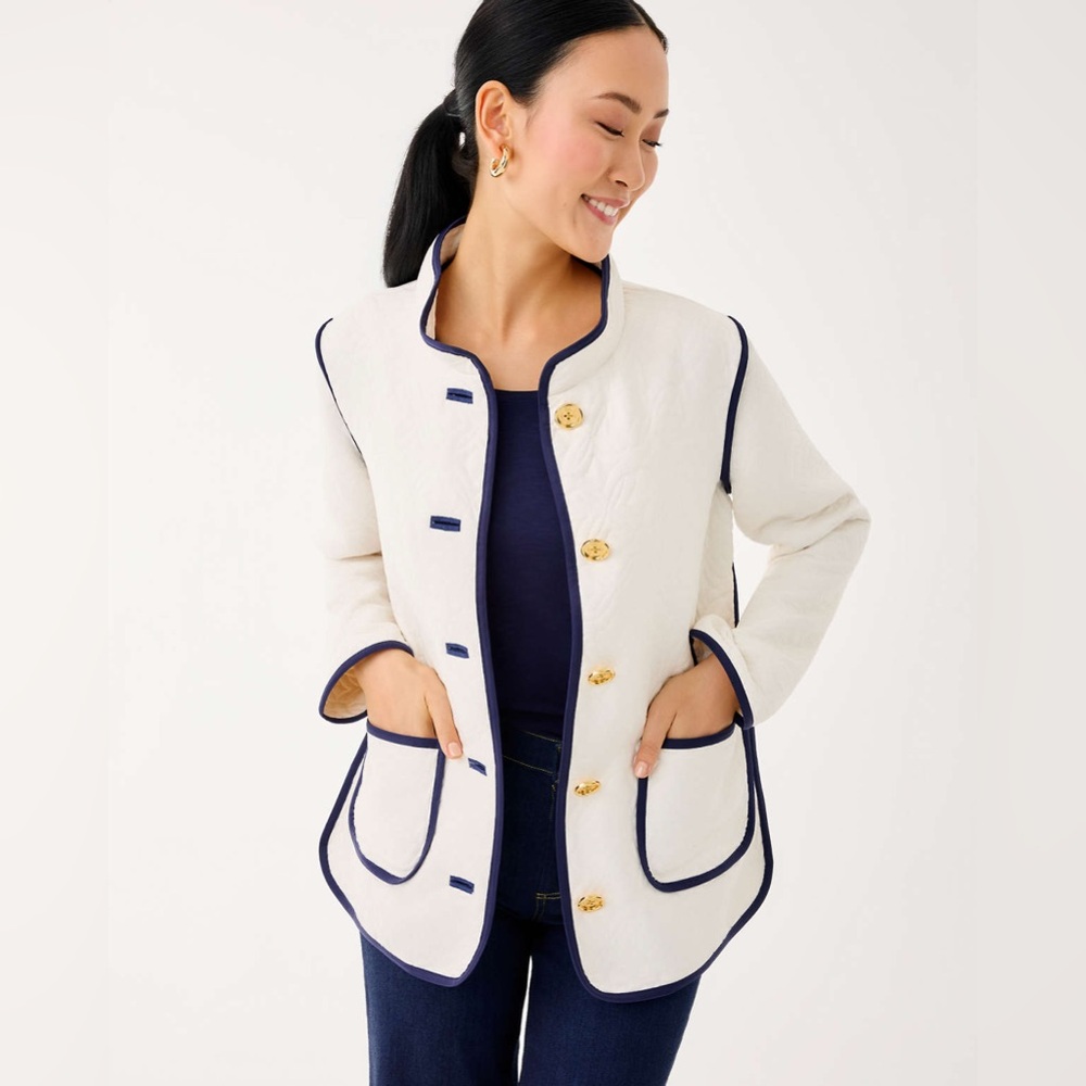 Lilly Pulitzer Jacket Georgine Quilted  Size 4 PreppyChic Resortwear NWT